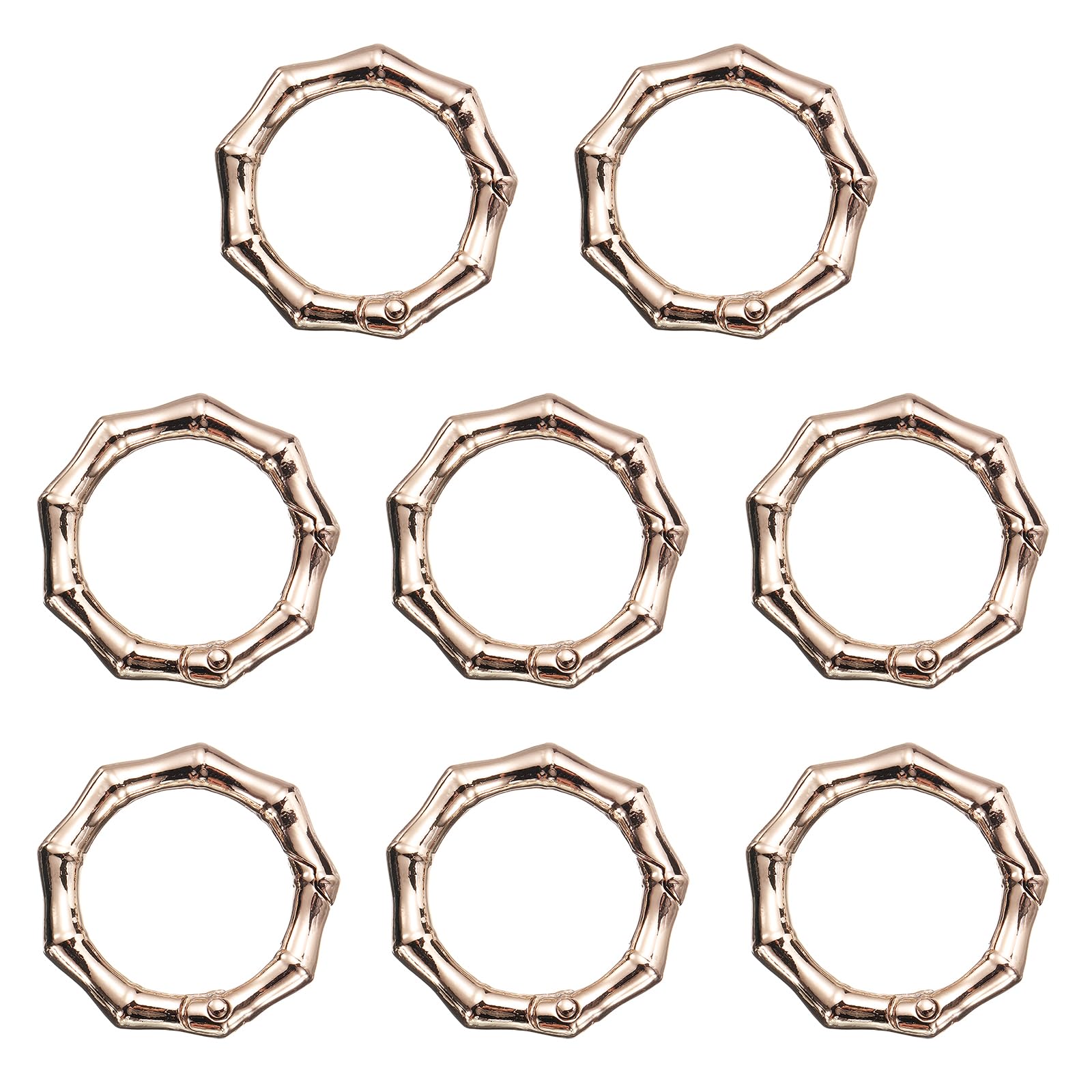 Boucle à ressort en métal en forme de bambou uxcell doré pour anneau clé