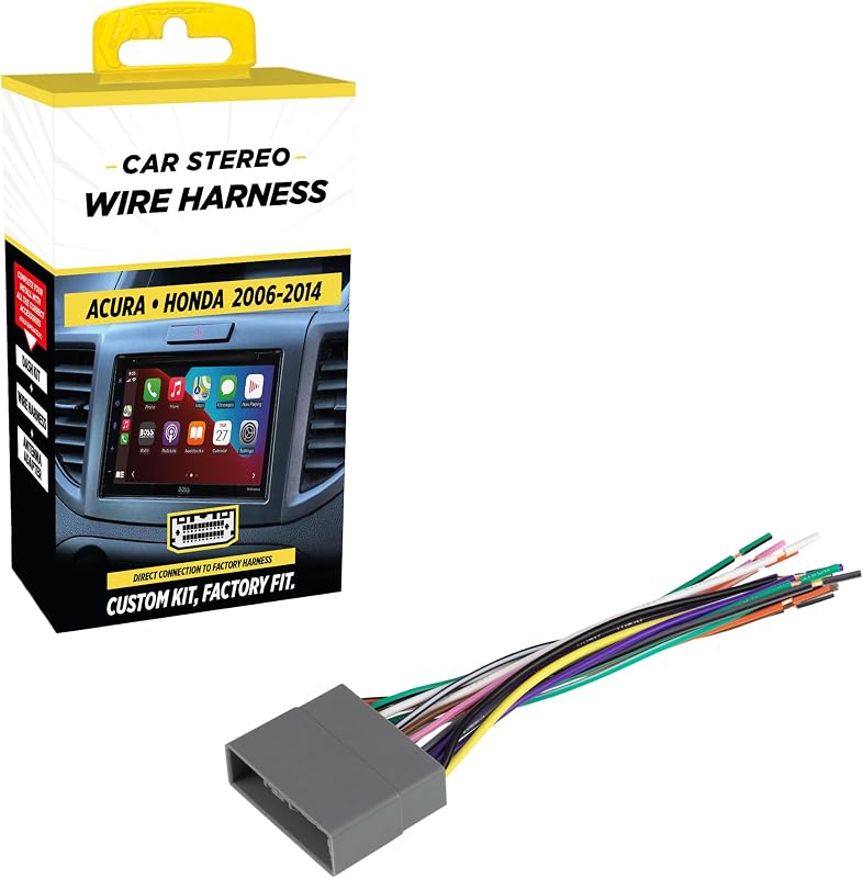 HA10B Arnés de cableado de radio de posventa para vehículos selectos Acura y Honda 2006-14 - Arnés de cables de radio de posventa para estéreo de automóvil - Verifique la lista de vehículos y notas en imágenes para su modelo