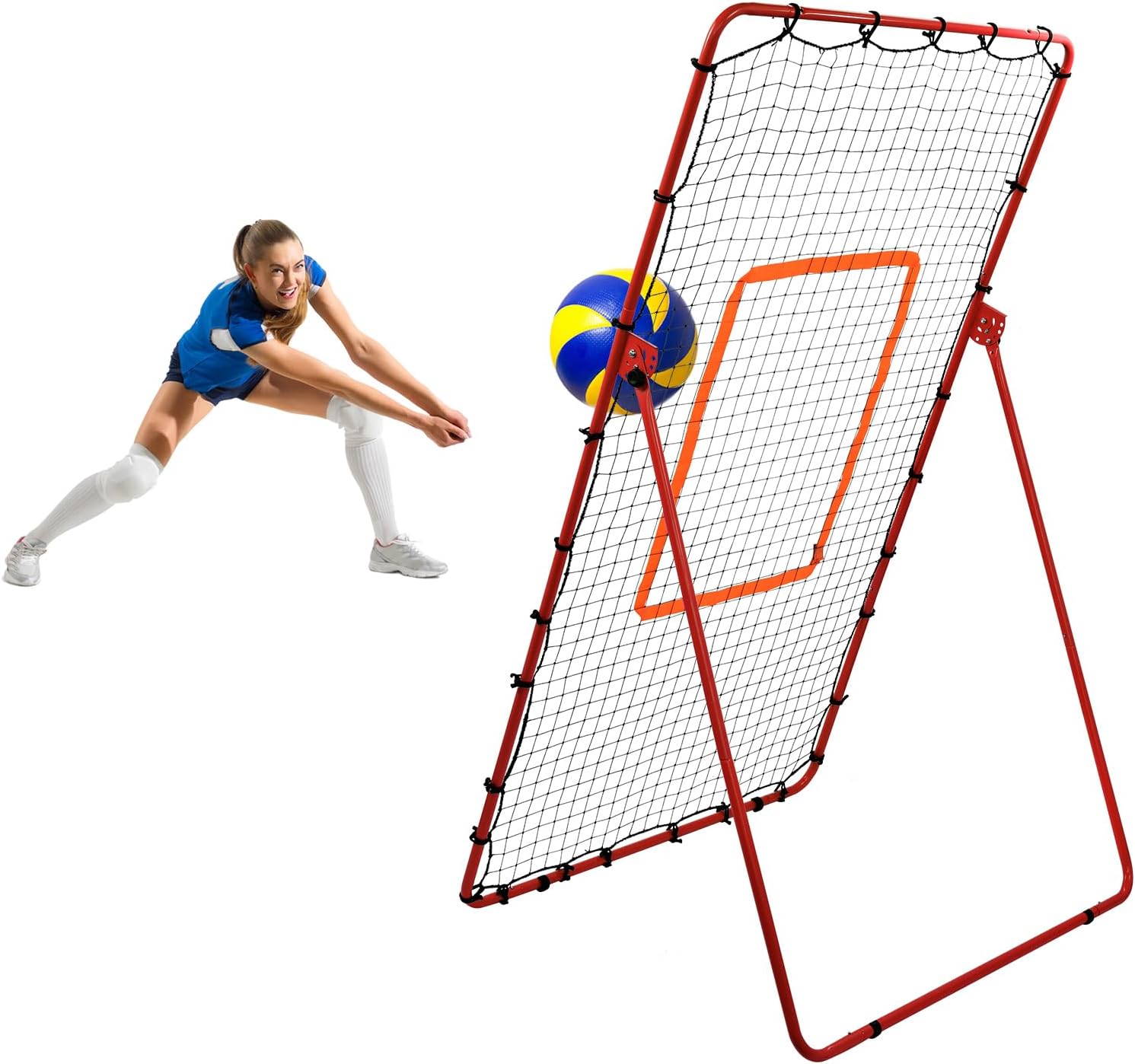Volleyball Net Rebounder | Adjustable Volleyball Practice Net Rebounder - Bounce Back Return Board, Portable Throwing Partner for Volley Ball Practice