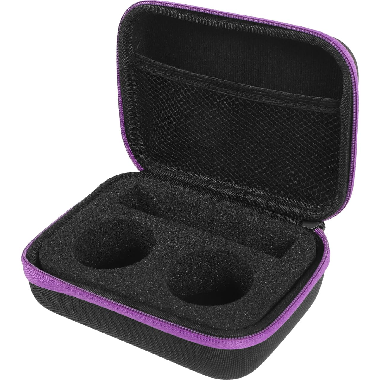 Portable 2-Slot YoYo Storage Case with Purple Edge, Eva Handheld Yoyo Carrying Bag for Travel, Practice, and Competition