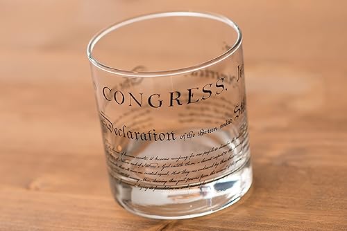 Miniatura 2 de Well Told Auténticos vasos de whisky de la Declaración de Independencia de los Estados Unidos (11 onzas, juego de 2) vasos de cóctel patrióticos