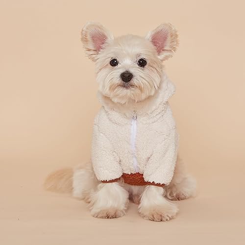 Miniatura 5 de FLOT Chaqueta anorak de forro polar de diseñador con capucha y cremallera para perro, materiales de primera calidad, ajuste a medida, diseñado y