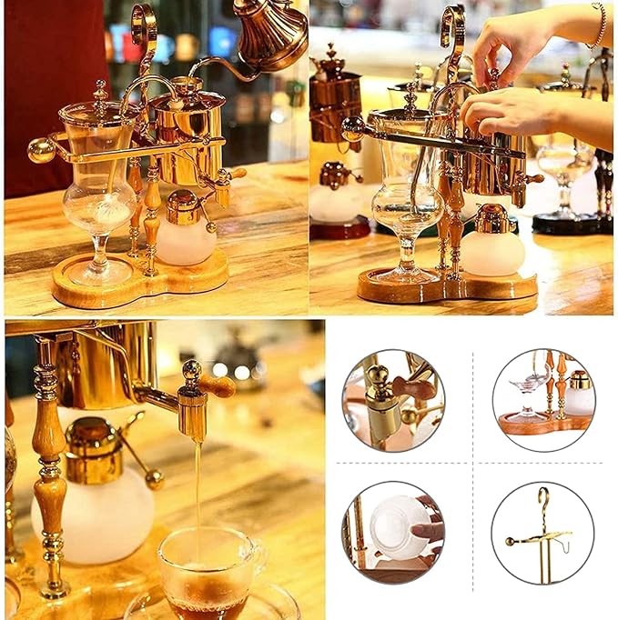 Cafetera Siphon Set Ajustable Temperatura Mano, Verde miniatura 6