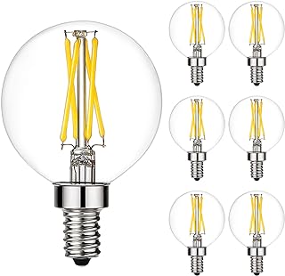 LiteHistory G16 E12 Led Bulb,40 watt Candelabra Light Bulbs,Daylight 5000K
