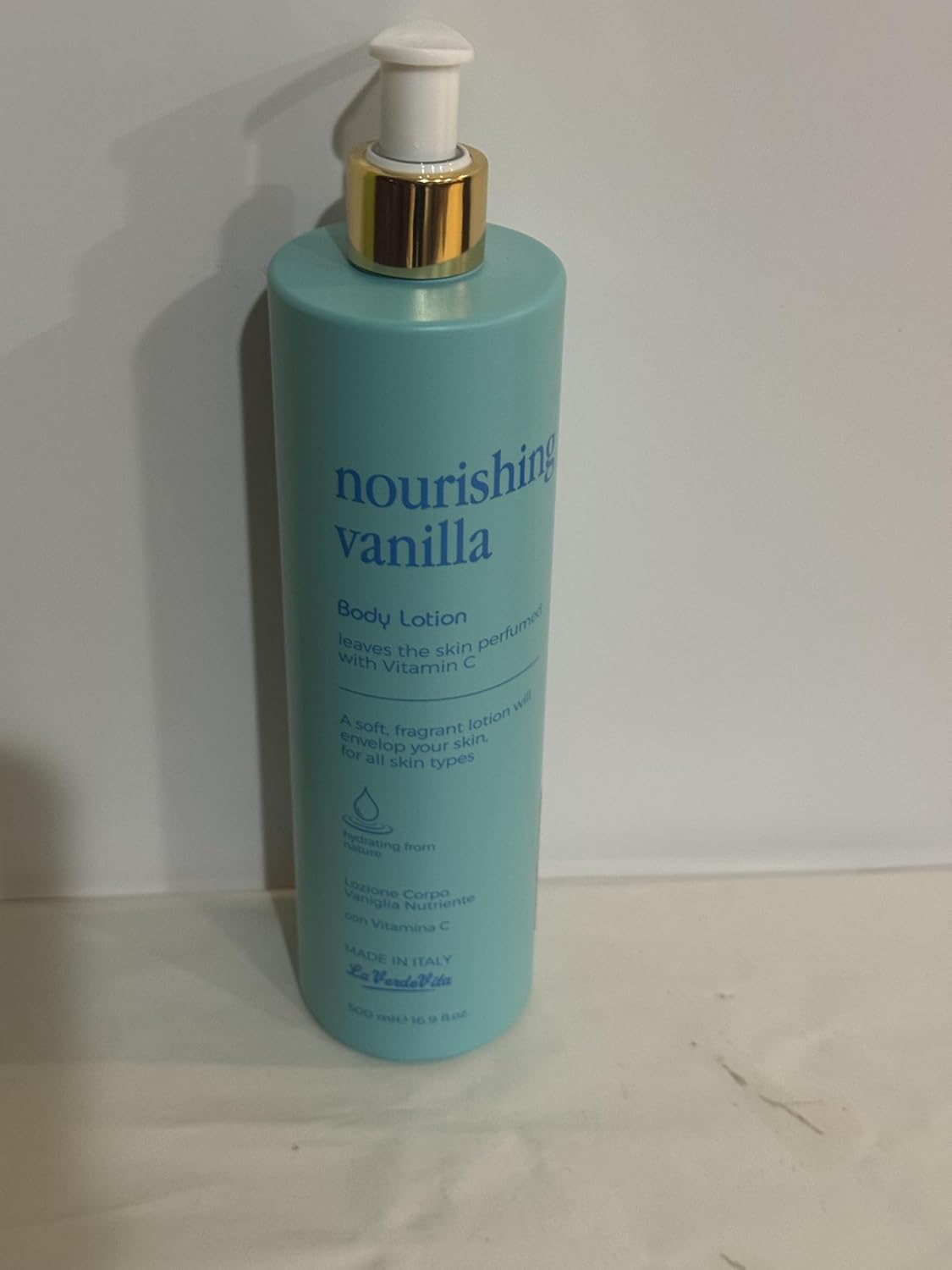 Nourishing Vanilla Body Lotion with Vitamin C, Moisturizing Skin Care Formula, 16.9 Fluid Ounces
