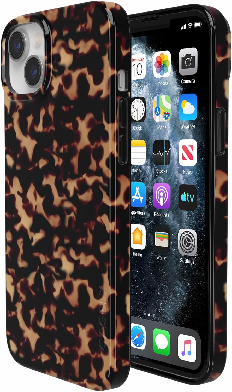 Casely iPhone 14 Plus Case | Shell Shocked | Tortoise Print | Compatible with MagSafe | Classic Ultra Slim Design
