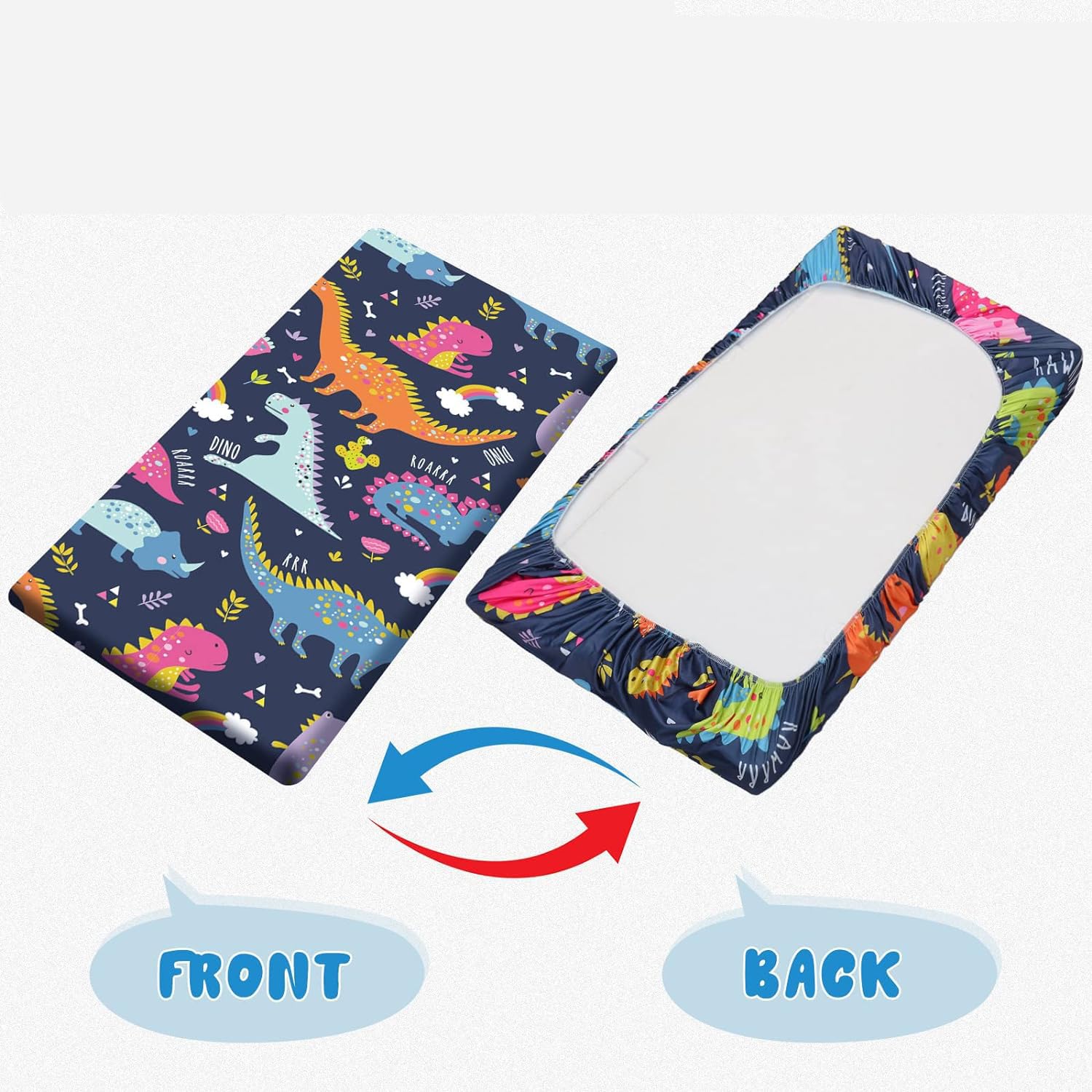 Drap Housse Bébé Licorne 80x160 Cm - En Polyester Doux, élastique 4 Côtés, Rose, Pour Berceau Ou Lit Parapluie