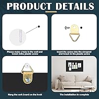 Vista 3 de Ireer 2 tableros grandes de corcho para montar en la pared, con marco de madera de 36 x 24 pulgadas, colgante, rectangular, de 1/2 pulgada