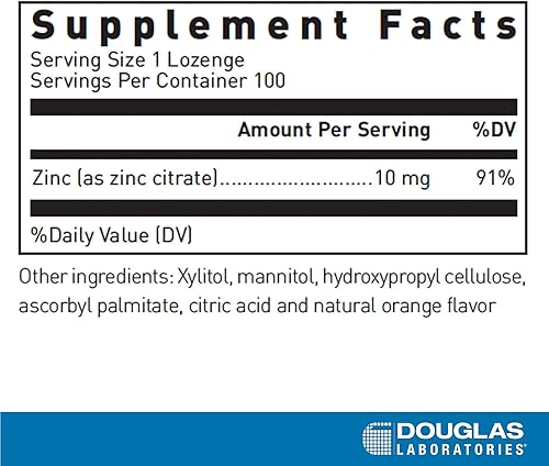 Miniatura 2 de Douglas Laboratories Pastillas de zinc  Apoyo para la función inmunológica*  100 pastillas  Sabor a naranja natural