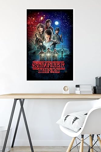 Miniatura 10 de Trends International Netflix Stranger Things - Póster de pared de una hoja, 14.72 x 22.37 pulgadas, versión enmarcada en bronce