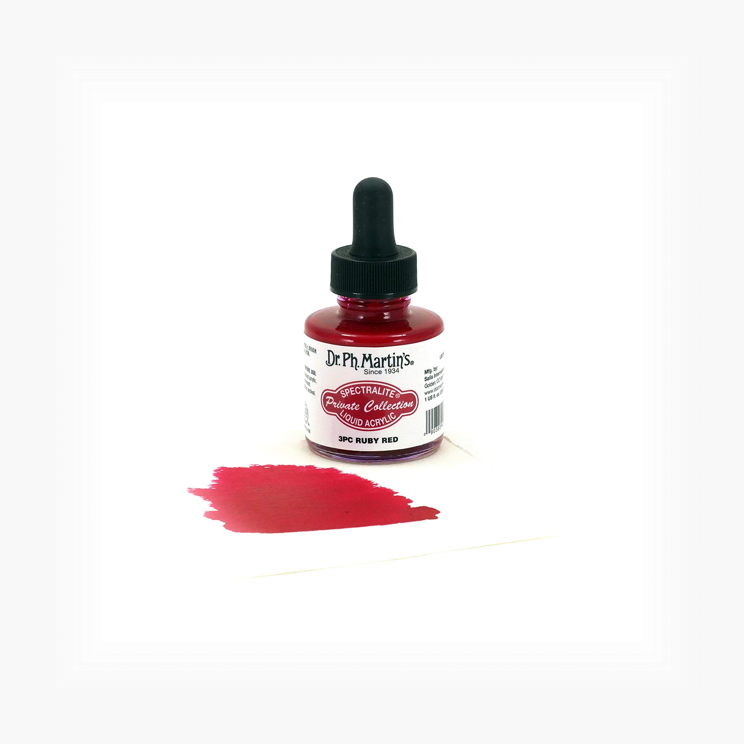 Dr. Ph. Martin's Spectralite Private Collection Liquid Acrylics, 1.0 oz, Ruby Red (3PC), 30 ml (Pack of 1) - Image 2