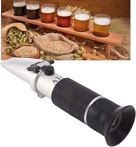 Miniatura 6 de Jeanoko Refractómetro de prueba de alcohol Refractómetro Brix Meter con función de compensación automática de temperatura Hidrómetro en la