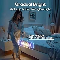 Vista 6 de Paquete de 2 luces para debajo del gabinete, 3 temperaturas de color, luz con sensor de movimiento para interiores, luces LED recargables