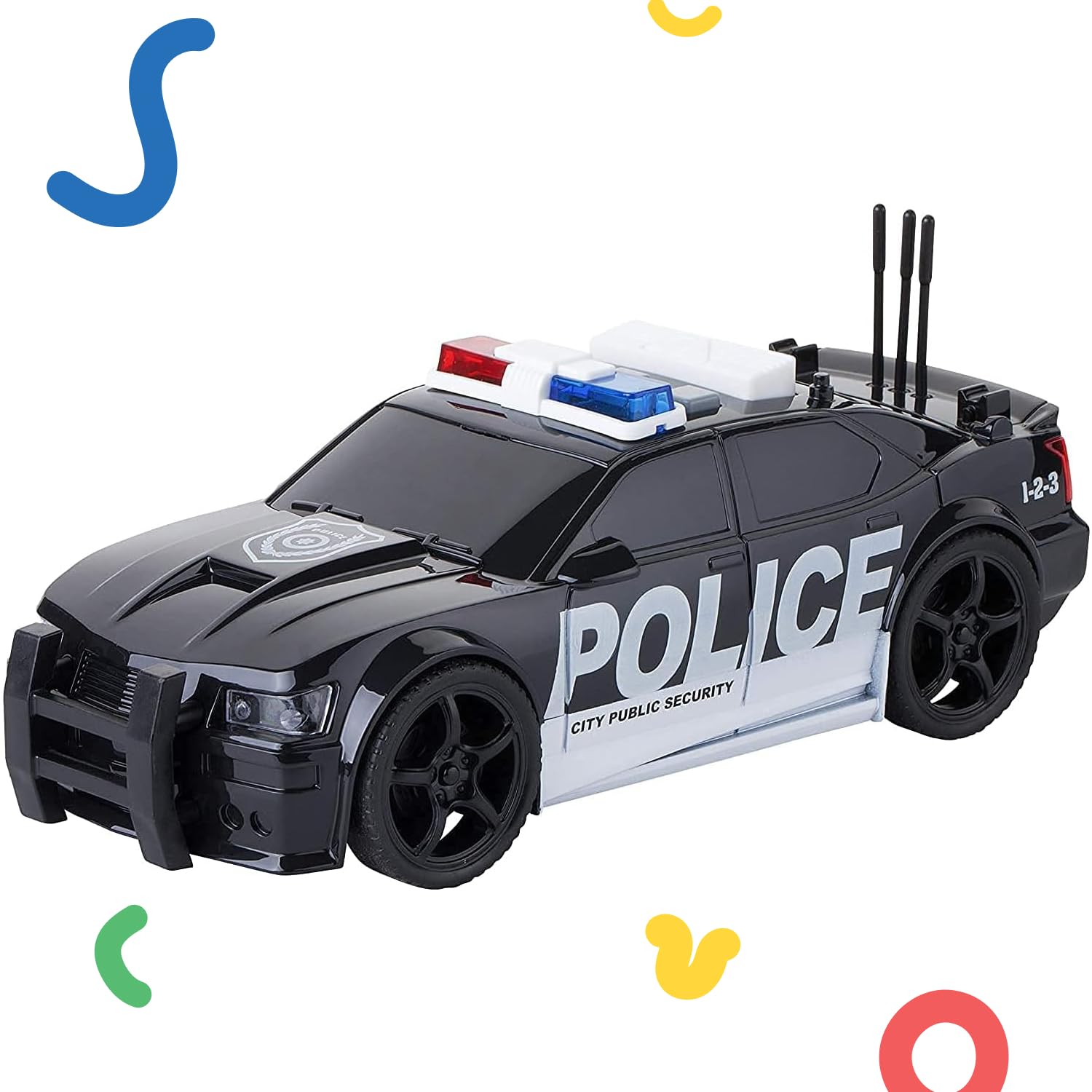 Amazon.co.jp: フリクションパトカー緊急車両おもちゃセット、パトカー