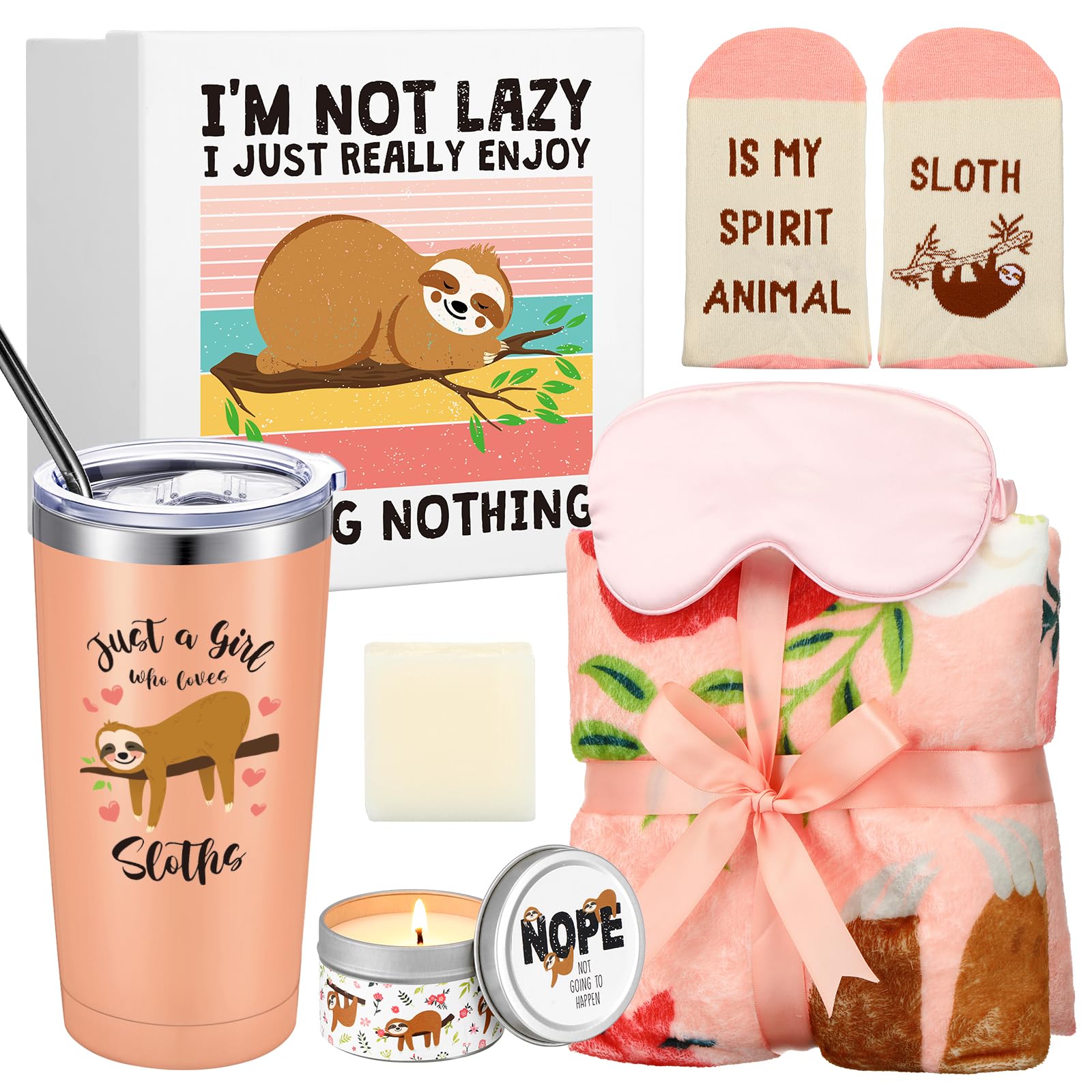 Pcs Sending Sunshine Gift Basket for Women Care Package Birthday Gift Box  Sympathy Gift Baskets Thank You Gift Box with Inspirational Candle Blanket