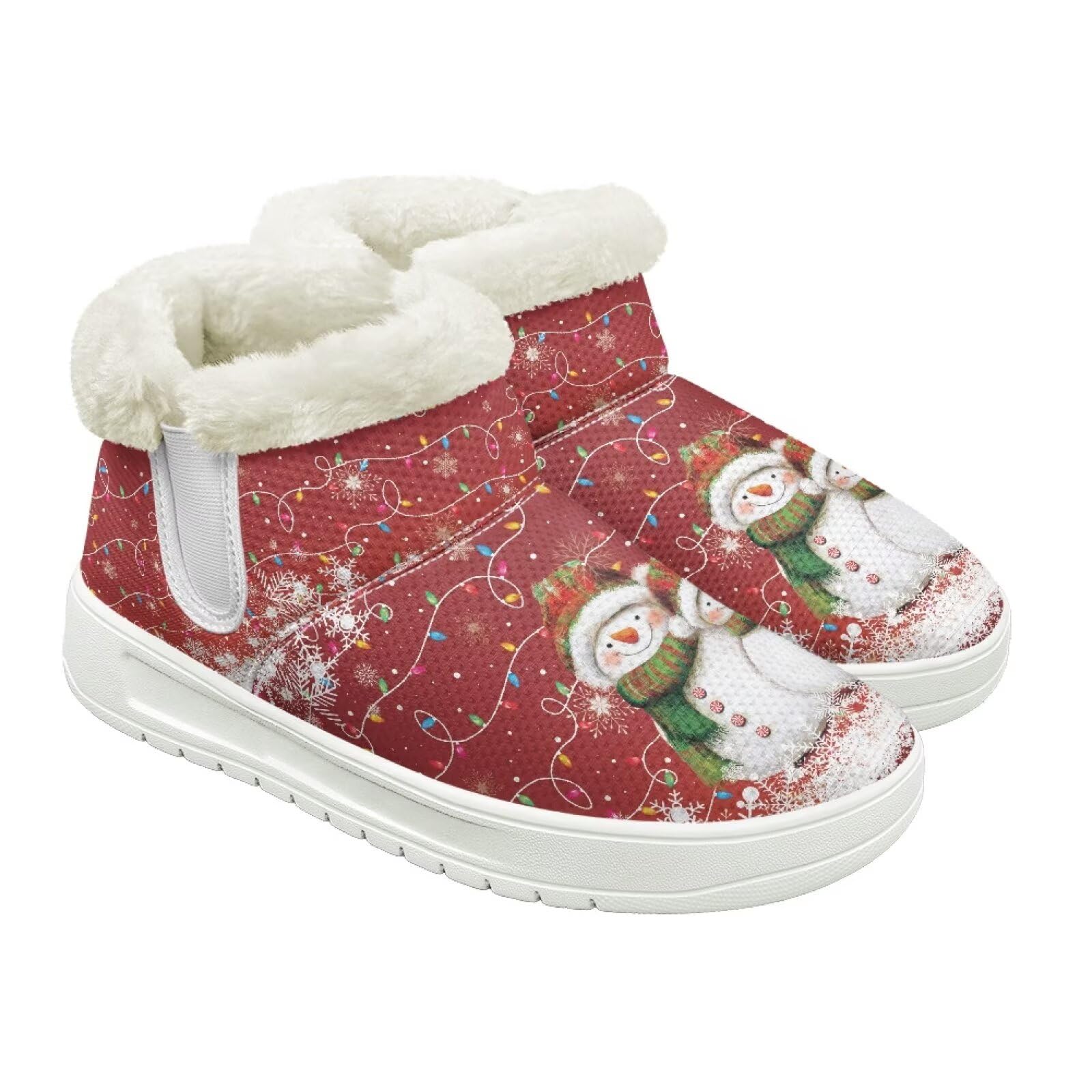 Womens Winter Snow Boots Warm Comfortable Insulated Non-Slip Outdoor Mid Calf Booties for Outdoor