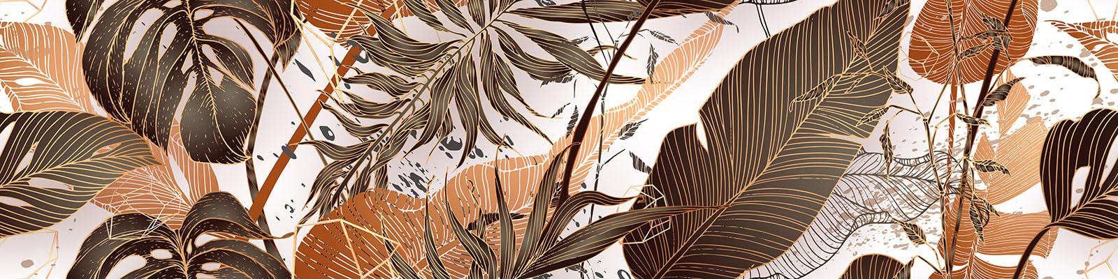 Adesivo adesivo per cucina, motivo foglie tropicali 3617689947389, adesivo + protezione opaca, 55 x 220 cm