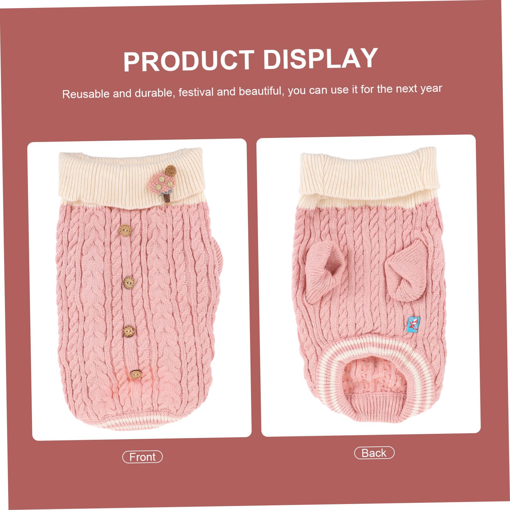Beaupretty 3pièces Pull pour Chien à Vêtement Automne Hiver Doux Et Chaleureux pour Chiens De Petite