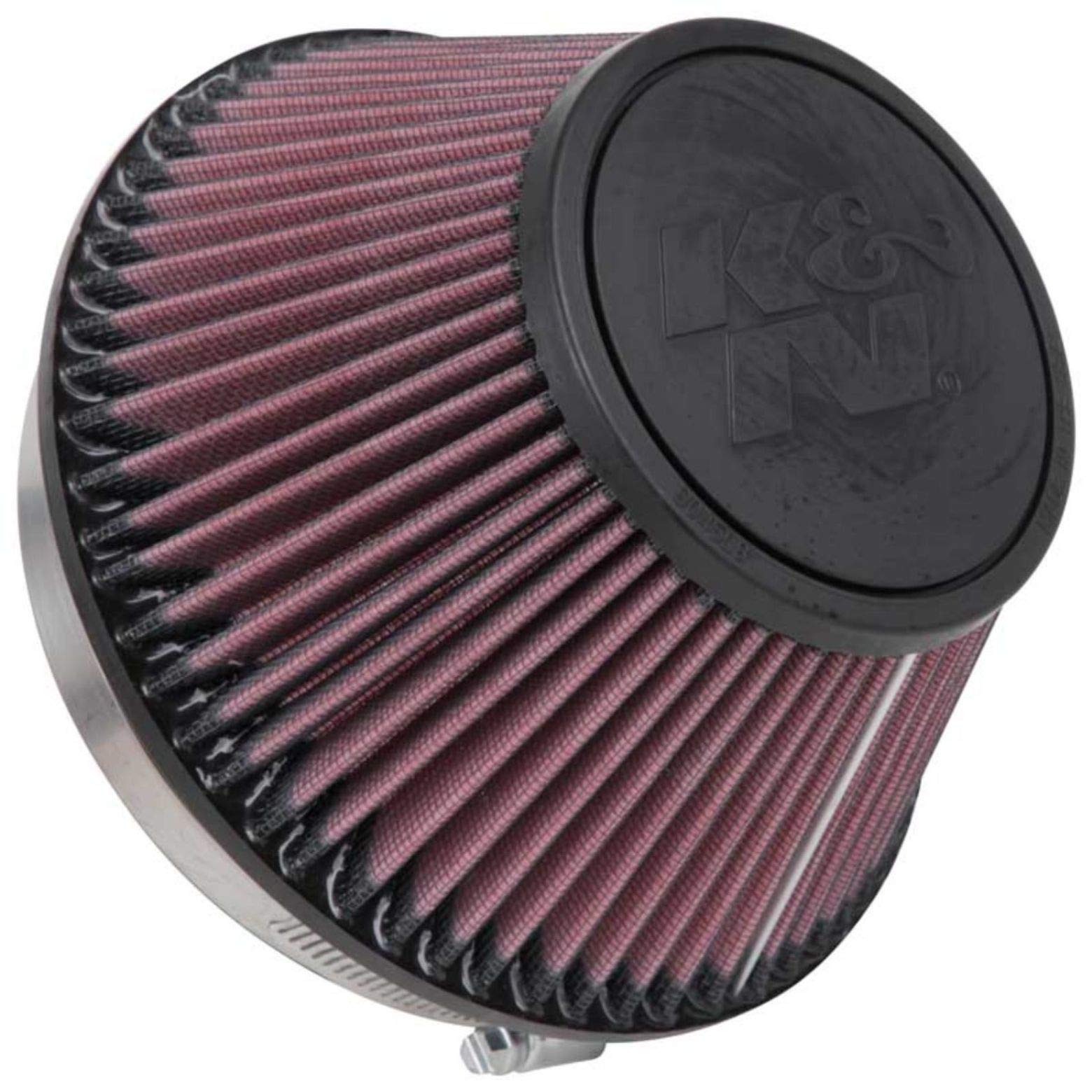 Photo 1 of K&N Universal Clamp-On Air Intake Filter: High Performance, Premium, Washable, Replacement Air Filter: Flange Diameter: 6 In, Filter Height: 4 In, Flange Length: 1 In, Shape: Round Tapered, RU-4600