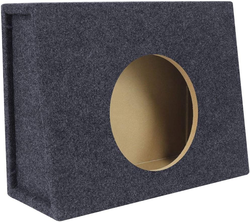 Rockville RSST10 10" 0.9 Cu. Ft. Sealed Subwoofer Enclosure Box, Shallow Mount, USA-Made MDF, Gold Terminals, for Car/Truck Audio Systems