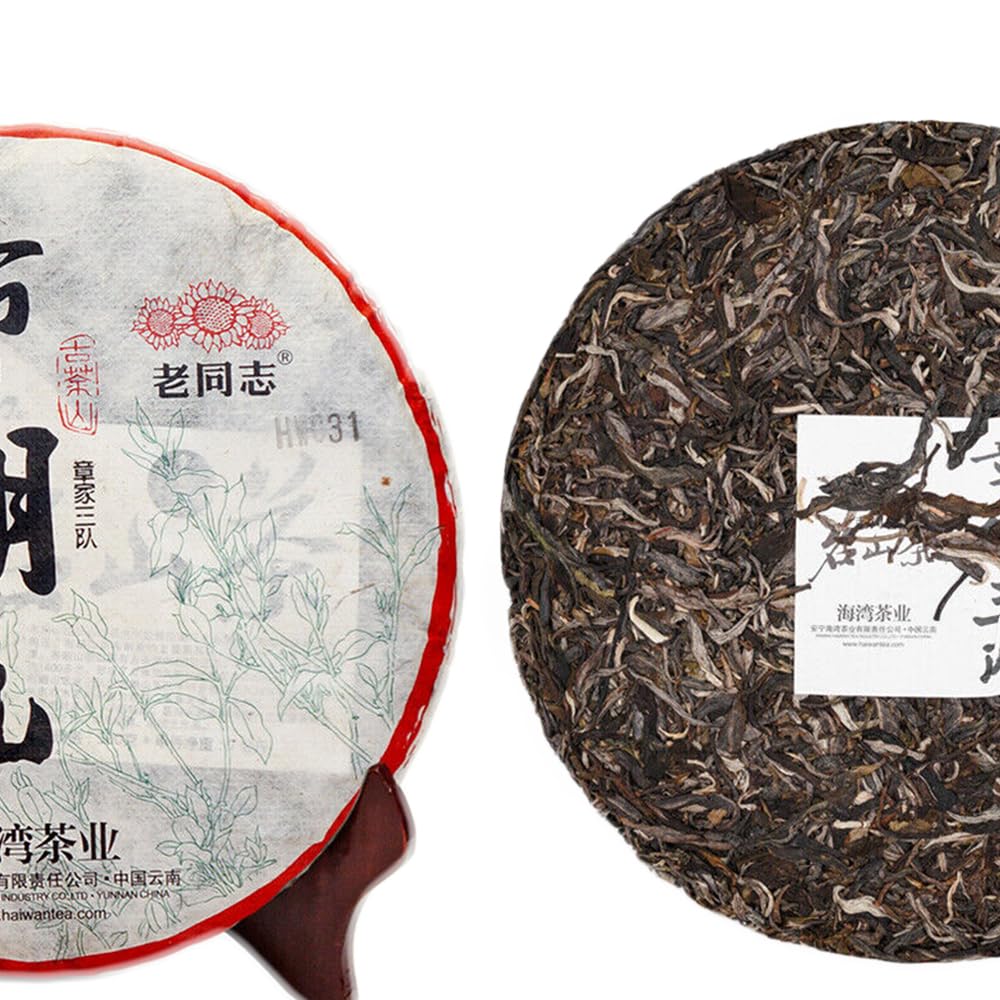 Bulang Berühmter Berg alter Baum Haiwan Zhang Jia San Dui Sheng Pu Erh Roher Tee 500g