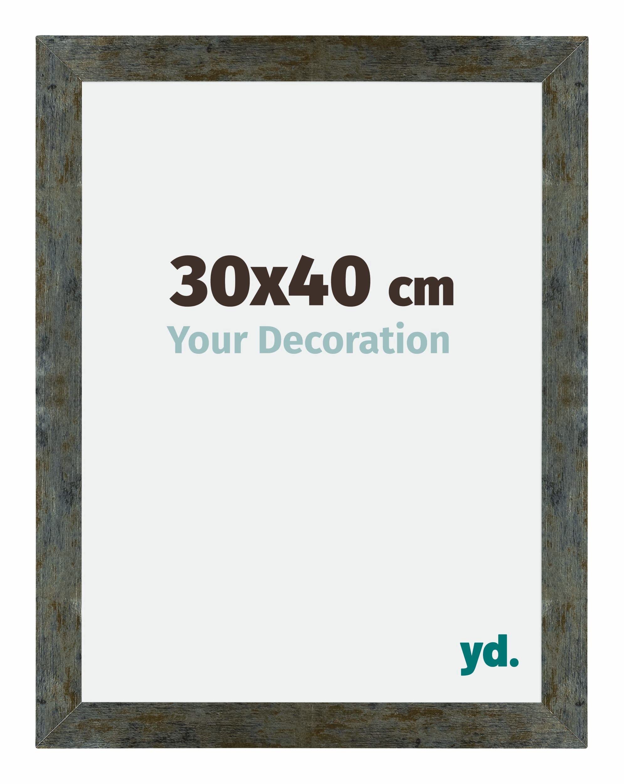 Your Decoration - Puzzle frame 30x40 - Blue Gold Melange - Puzzle frame 500-1000 Pieces - MDF Photoframe - Mura