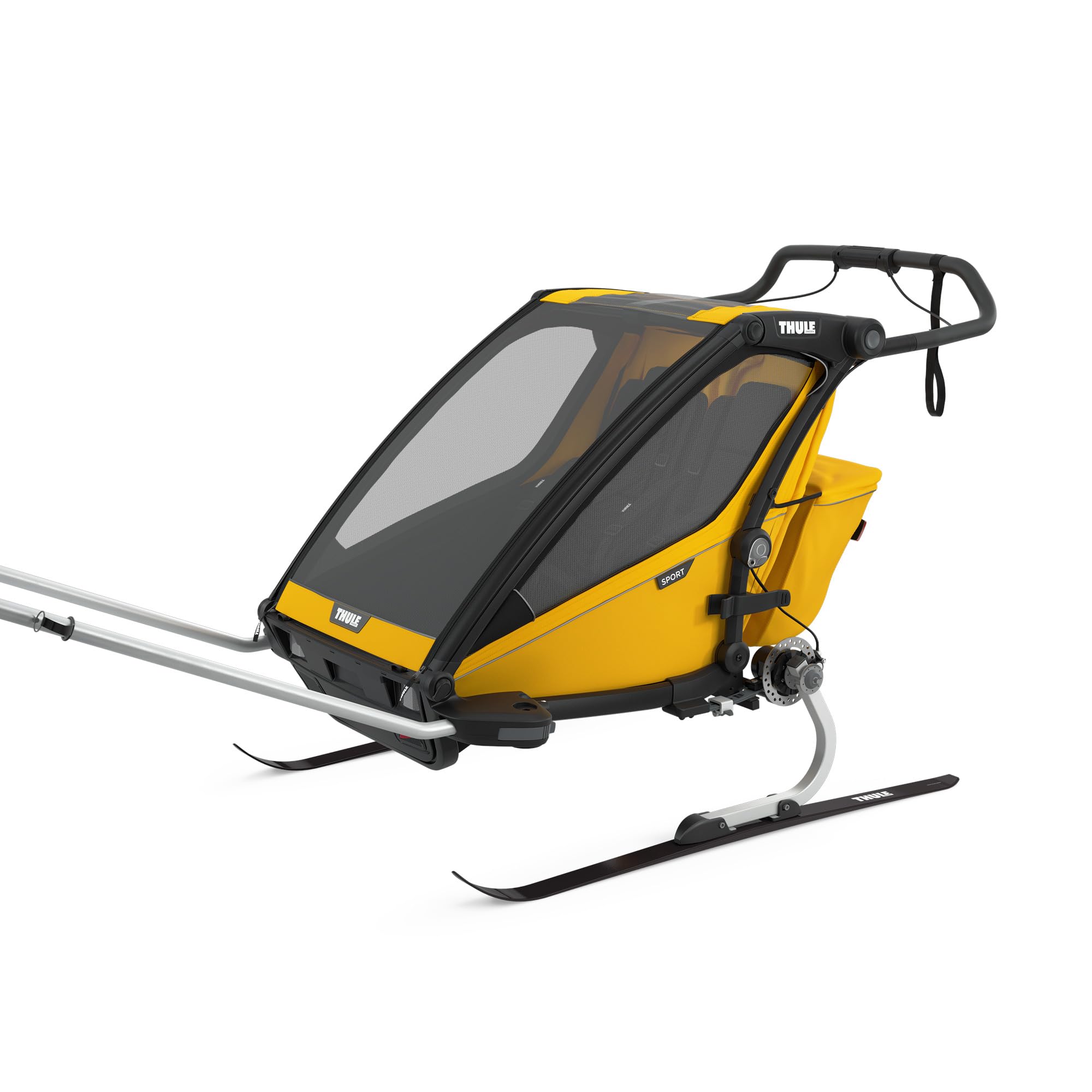 Thule Chariot Sport 1 Multisport Fahrradanhänger - Amarillo - Remolque de bicicleta para padres activos con niños de 1-5 años - Unisex