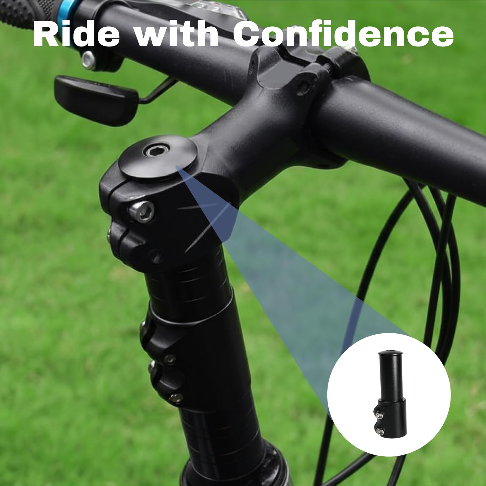 Rehausse Potence VTT pour rehausse Guidon VTT 28,6 Alliage d Aluminium,rehausse Guidon Velo Réglable avec Rallonge de Tige pour Vélo de Route VTT BMX,rehausseur Guidon VTT for Pivot 28,6 mm - 5
