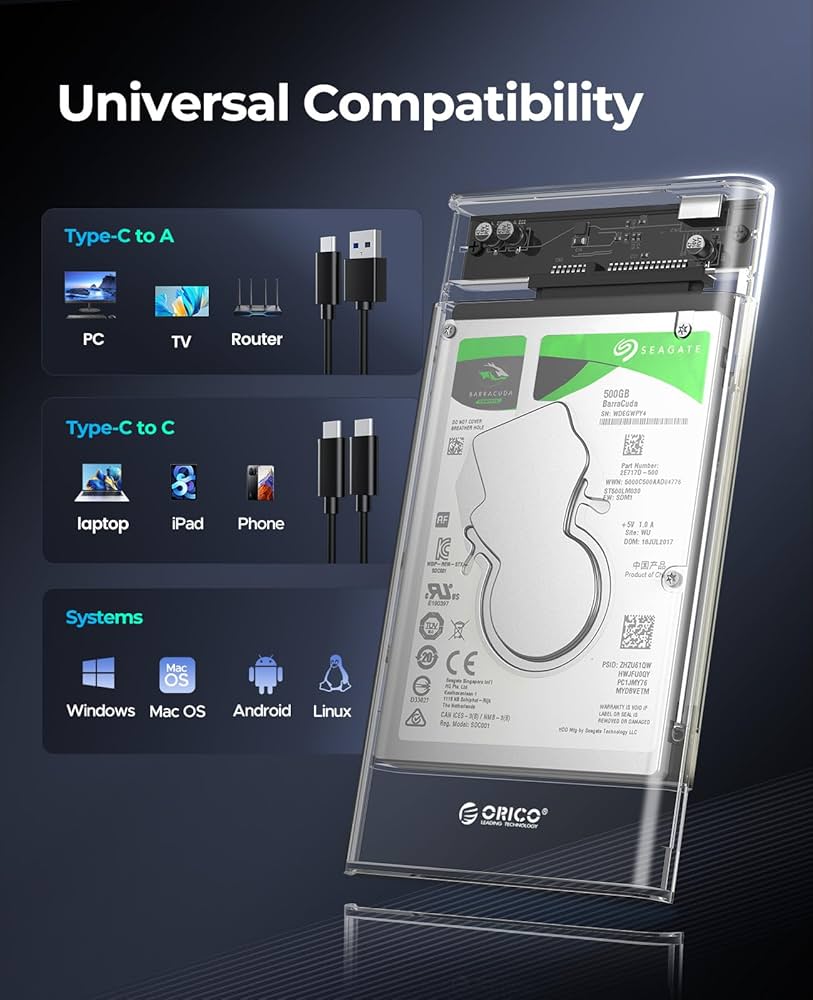 Amazon.co.jp: ORICO USB-C 3.1 GEN2 2.5インチ HDD ケース