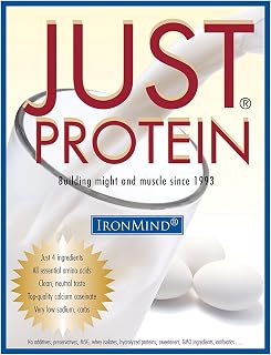 IronMind Just Protein – 5 Pound Classic Milk and Egg Supplement Powder, Vanilla, Non-GMO, No Additives – 18g Protein, 80 Servings