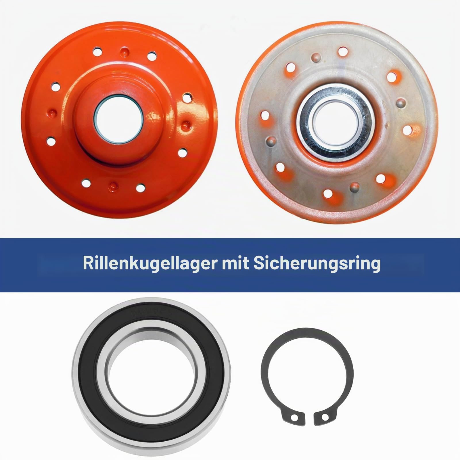 The Lord of the Tools 2 Satz Trommellager Kugellager mit Sicherungsring 55x30mm Kompatibel mit ATIKA EM 125 Comet 130 EM 140 Profi 145 Typ A1