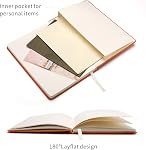 Hardcover Notebook Journal 160 Pages, Lined Journal Notebooks for Work, 100Gsm Premium Thick Paper with Pocket, Medium 5.7"x8.4" （Orange, Ruled）