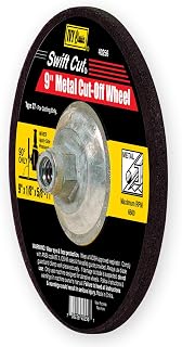 IVY Classic 40256 Swift Cut 9-Inch x 1/8-Inch x 5/8-Inch - 11 Threaded Arbor, Metal Depressed Center Wheel with Hub for Grinders, 1-Piece