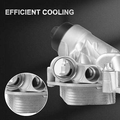 Miniatura 7 de PAPAPARTS Enfriador de aceite de motor compatible con Chevy Aveo Cruze Limited Sonic Pontiac G3 Saturn Astra 1.6L 1.8L Raplace 93186324, 25199751,