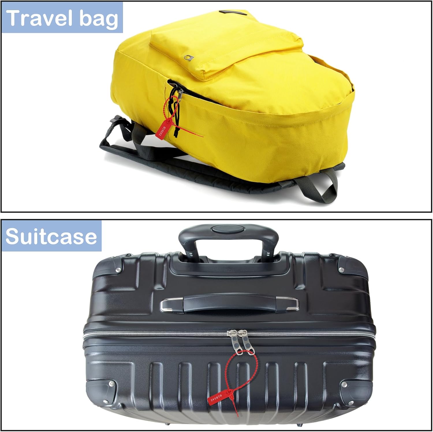 Yarlung 200 Pcs Plastic Tamper Seals, Numbered Zip Ties for Fire Extinguishers Pull Tite Security Tags, 250mm Self Locking Tie Disposable Anti-Theft Tamper Tag, Red - Image 6