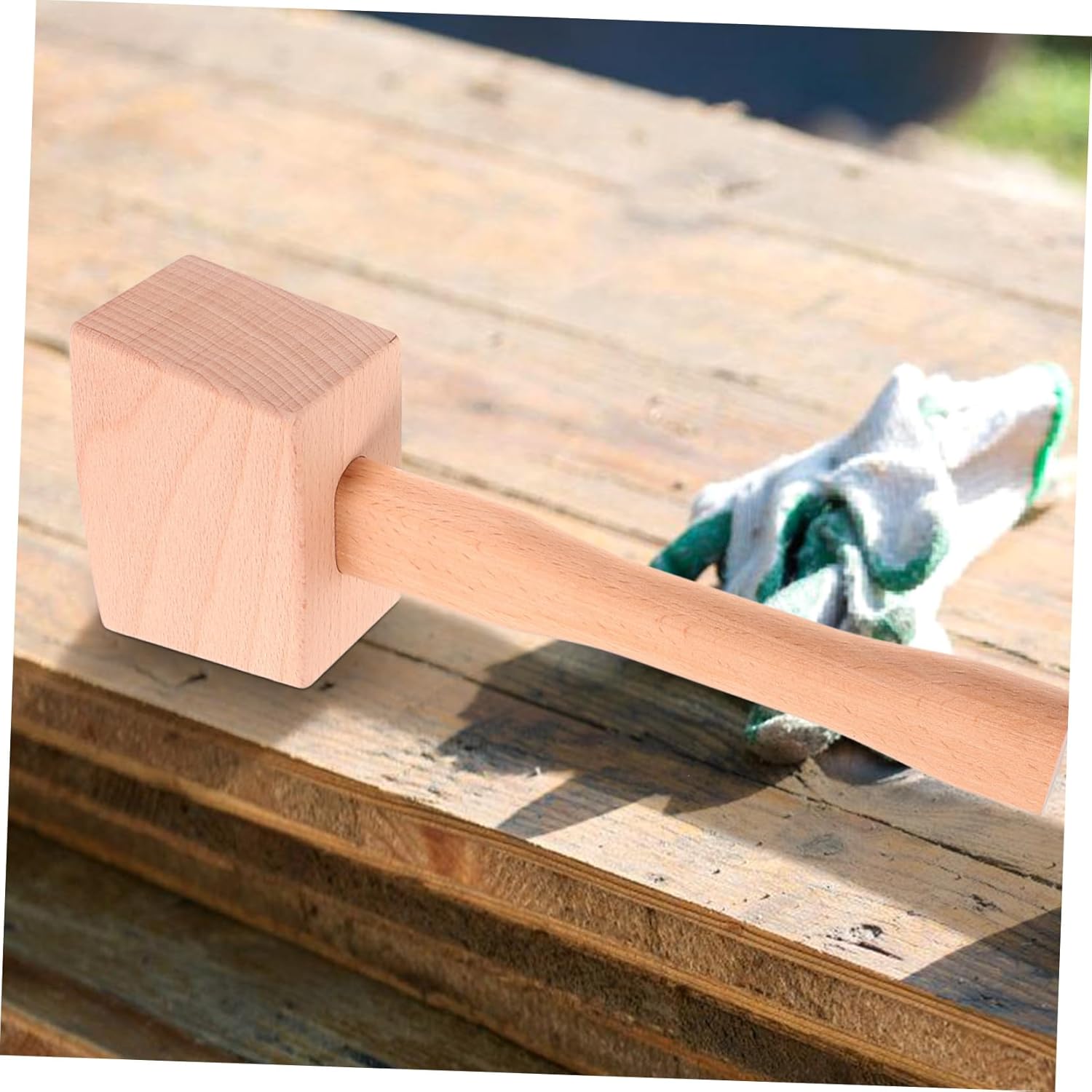 OUNONA 4pcs Wooden Mallet Hammer Multi-purpose Woodworking Judge Ergonomic Grip Carving Tool