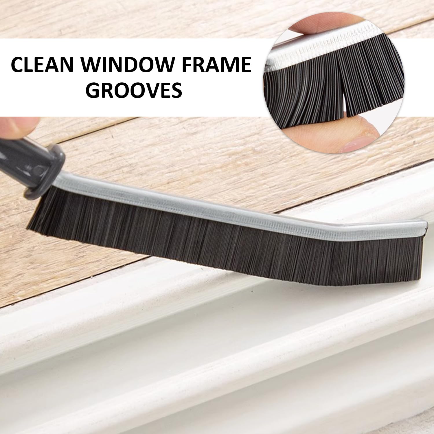 Pack De 4 Cepillos Para Juntas Y Rincones Con Ganchos – Limpieza Profunda Para Baño Y Cocina – Mango Largo