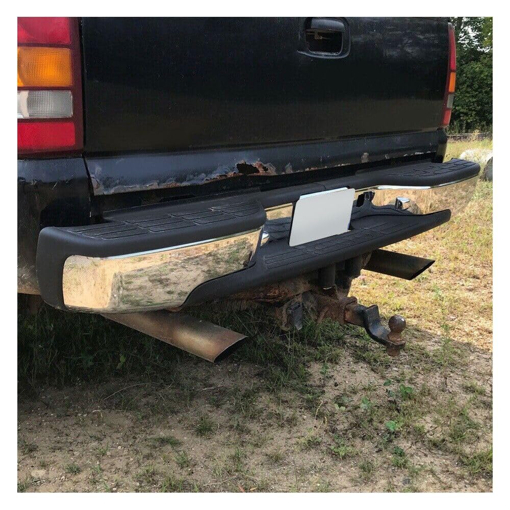 Step Bumper Assembly Rear Steel Silver for Chevy for GMC for Sierra 3500/2500HD image 6