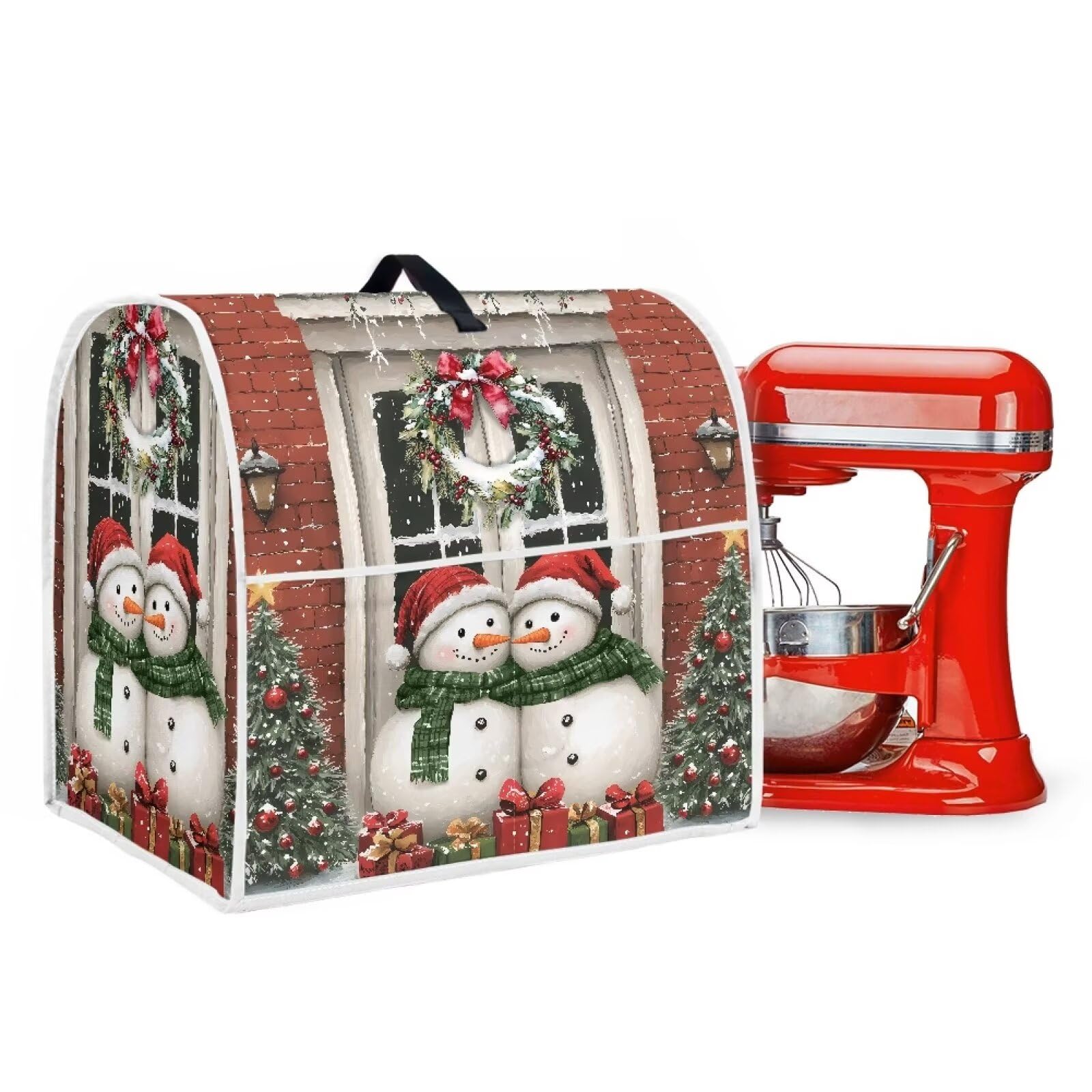 Cute Snowmen Kitchen Aid Covers for Stand Mixer 6-8 qt Christmas Decoration Small Kitchen Appliance Covers Suitable for Most Mixer Food Processor Coffee Maker Juicer