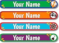 Vista 83 de Lovable Labels - 120 Etiquetas infantiles personalizadas, impermeables, aptas para lavavajillas, se pegan y despegan, son ideales