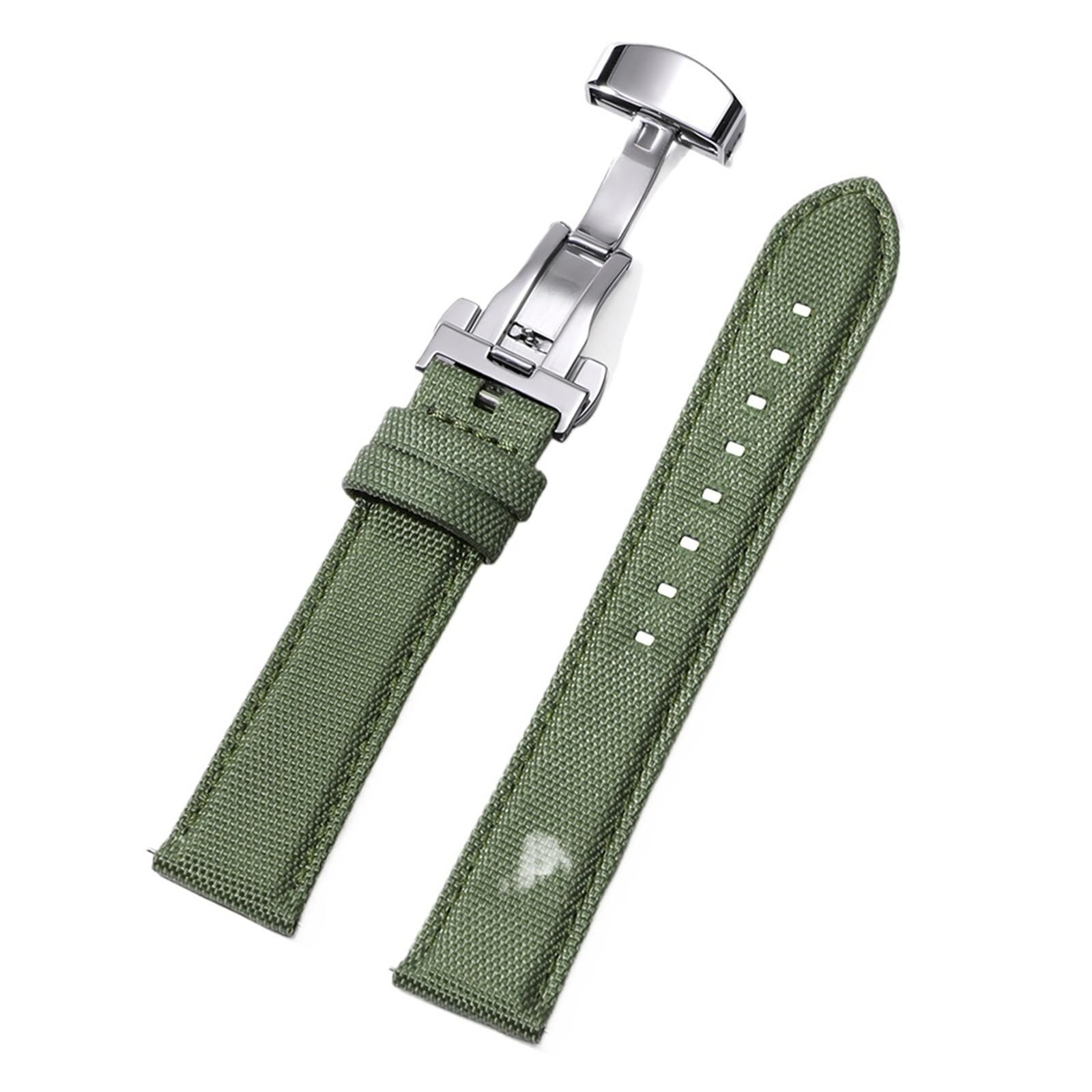 Run Ken Bracelet De Montre Étanche En Nylon Et Cuir, 20 Ou 22 Mm, Avec Fermoir Papillon Ouverture Rapide