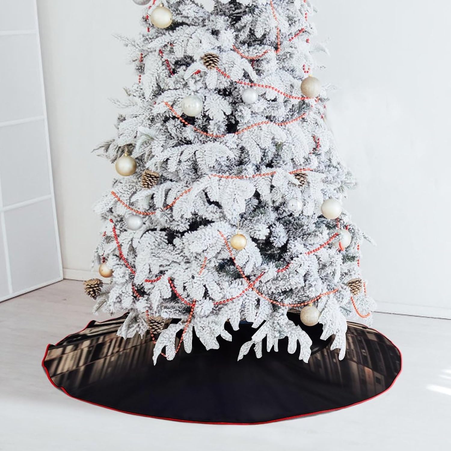 Christmas Tree SkirtVinyl Recordsclassic Fashion Tree Skirt Painted Multifunctional Christmas Tree Skirt