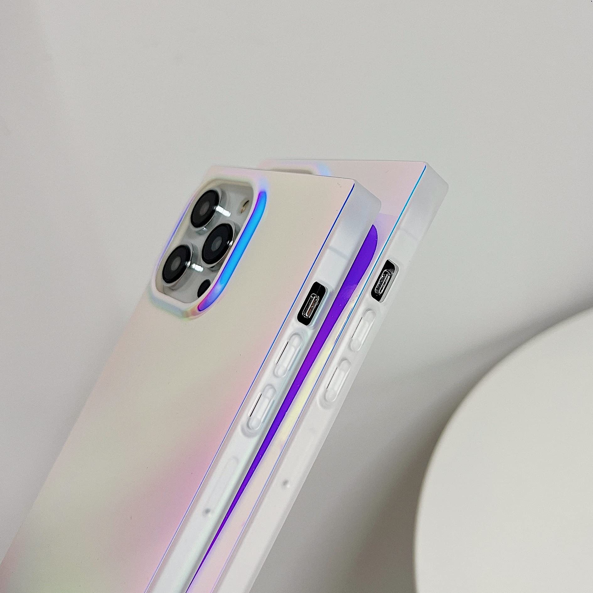 Omorro IPhone 14 Hülle – Bling Laser Farbwechsel Designer Case Mit Glitzer-Effekt, Dünn & Flexibel (TPU Silikon, Klar)