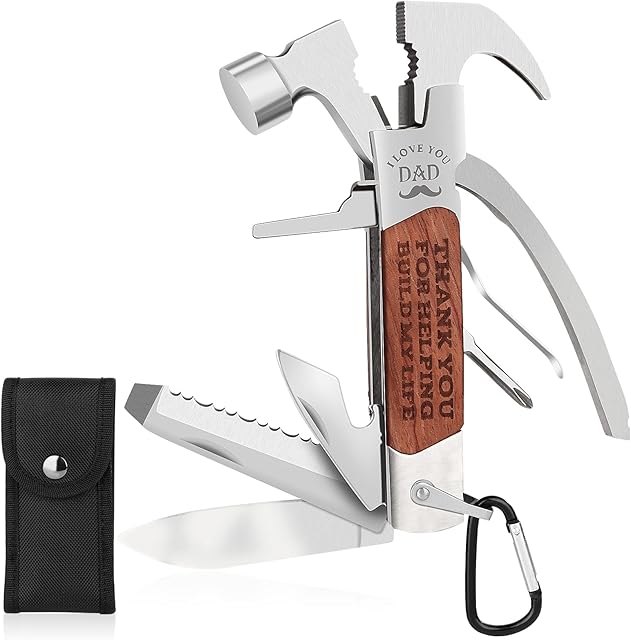 Dad Gifts for Birthday Christmas Fathers Day, Best Daddy Gift Ideas to My dad All in One Hammer Multitool
