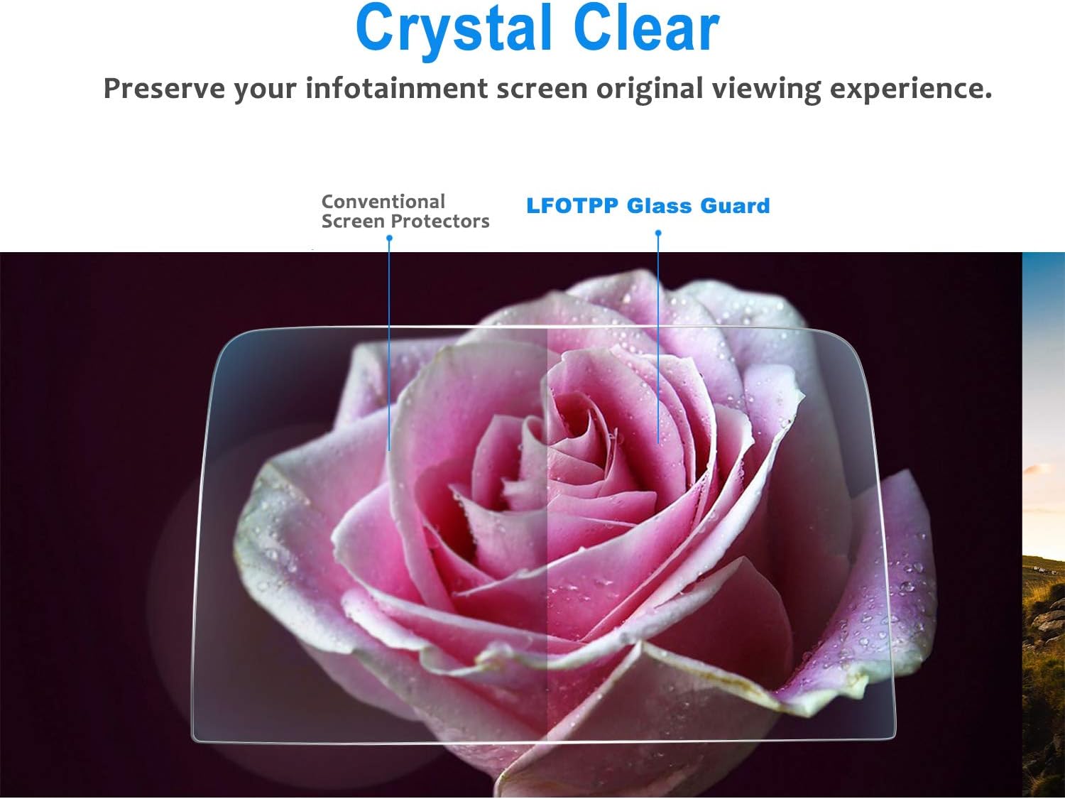 LFOTPP Car Navigation Screen Protector for Escape 2020+ SYNC 8-Inch, Tempered Glass 9H Hardness Car Infotainment Stereo Display Center Touchscreen Protective Film Scratch-Resistant