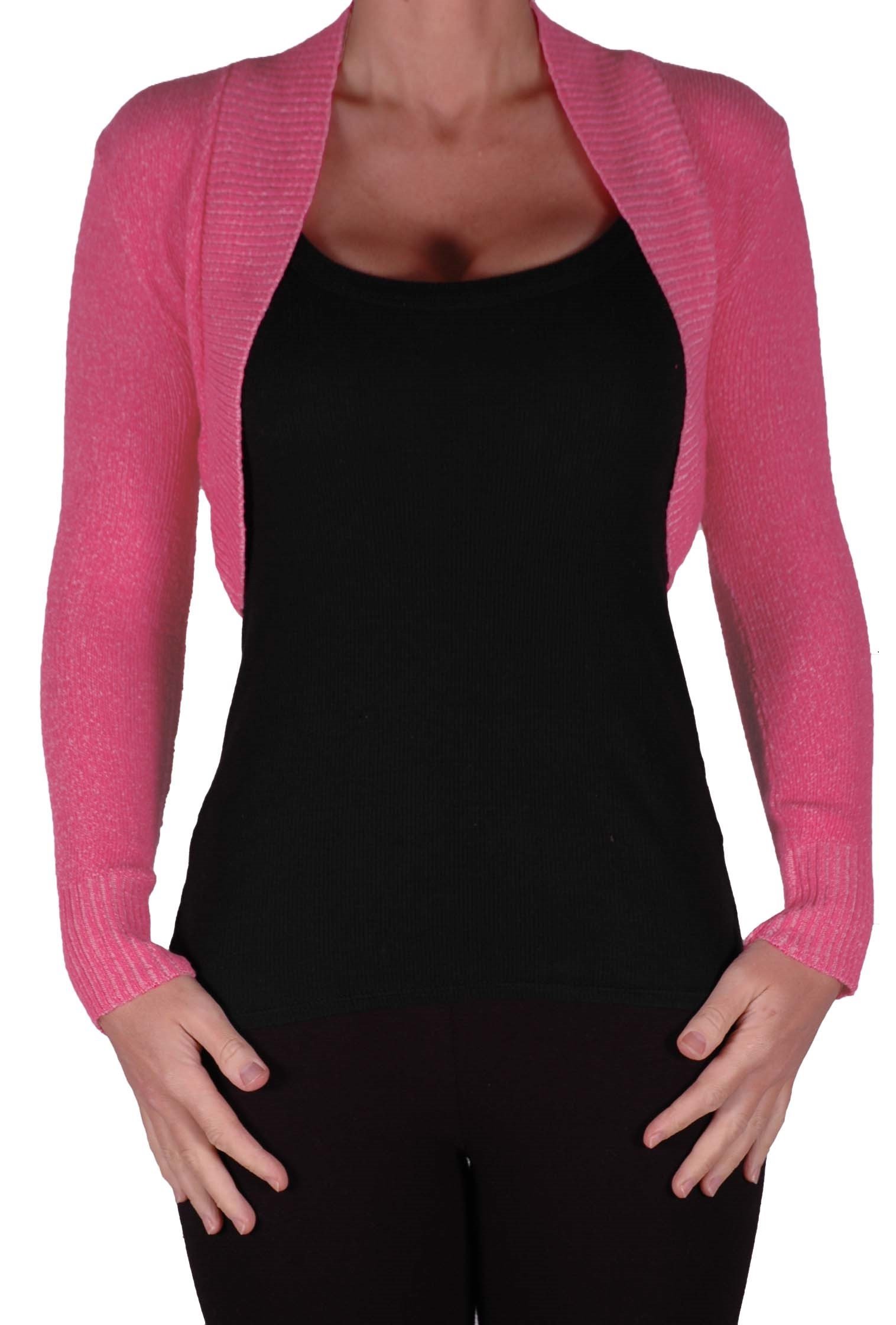 Eye Catch Women's Coral Eyecatchknitwear - Lara Long Sleeve Knitted Bolero Shrug One Size