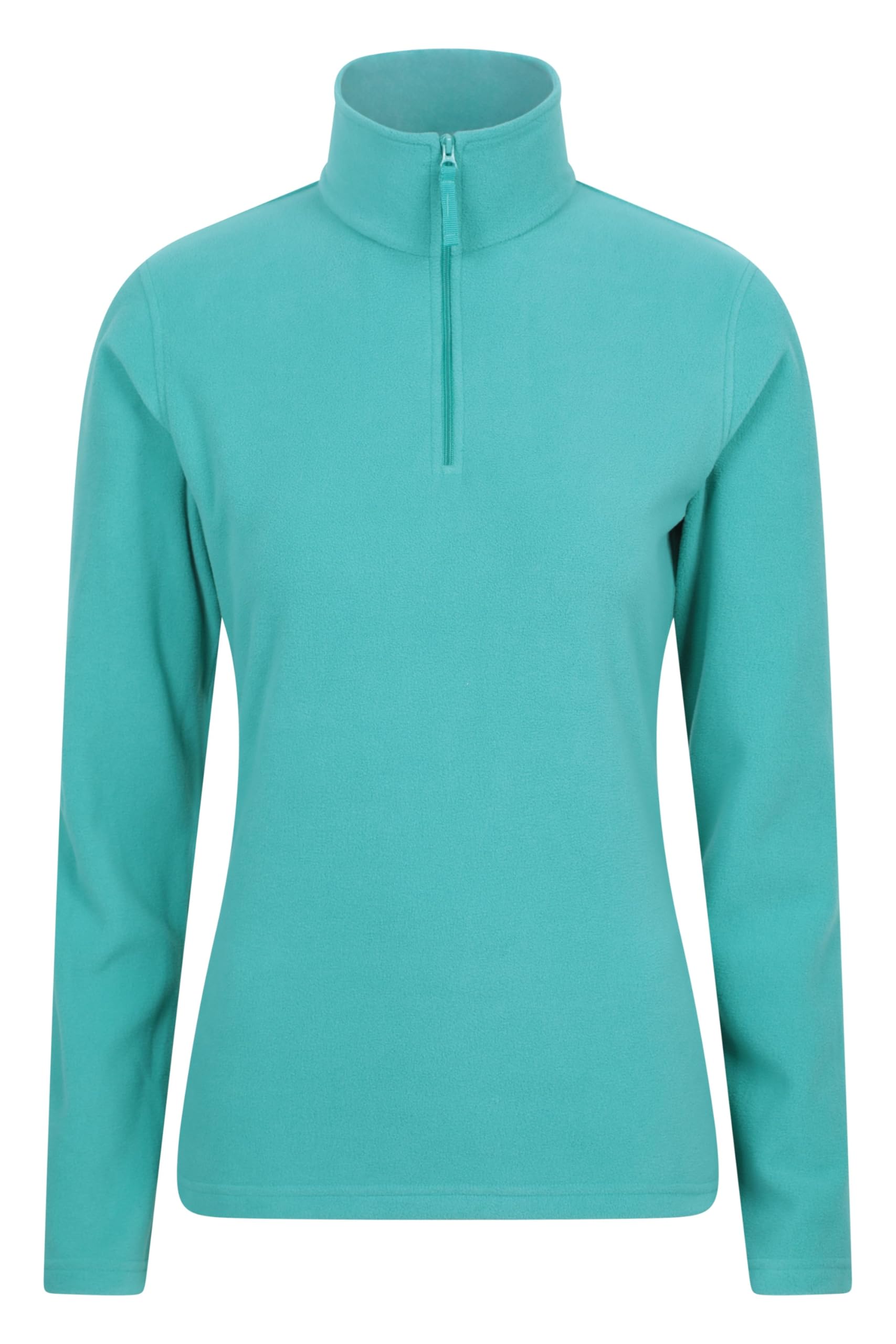 Mountain Warehouse Camber II Womens Fleece - Lightweight Half Zip Sweatshirt - Outdoors, Travel Teal (Plain) XXS