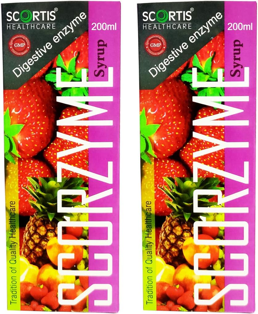 - Scorzyme Syrup-200 Ml X 2,Ayurvedic Medicine For Indigestion,Constipation,Gas,Loss Of Appetite|Effective Relief From Constipation| Helps Improve Digestive Immunity