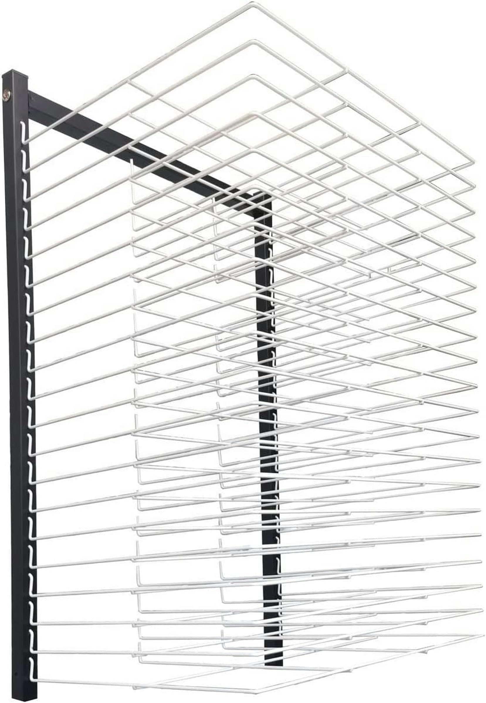 Rack de séchage d'art efficace et organisé avec 20 grilles et roues robustes