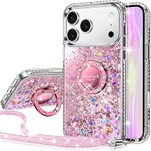 Silverback iPhone 17 Pro MAX Case with Strap, Girls and Women Glitter Cell